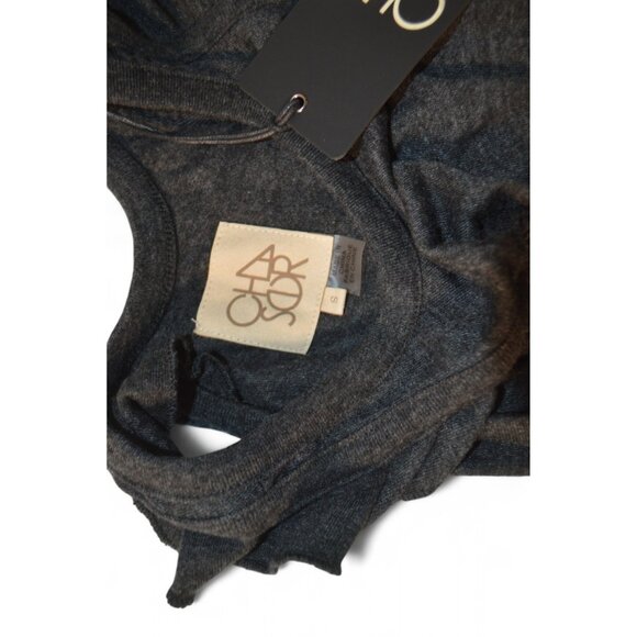 Chaser Mini Dress S Sleeveless Racerback Gray Ruffle Shoulders NWT Casual Soft - Picture 4 of 4